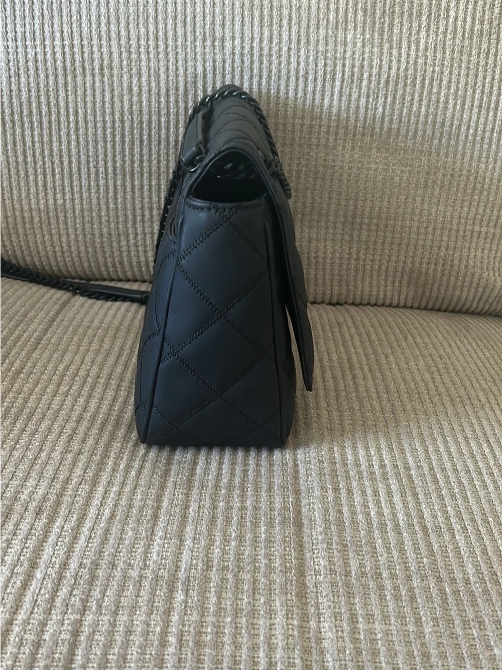 Tory Burch Black Quilted Chain-Handle Shoulder Bag